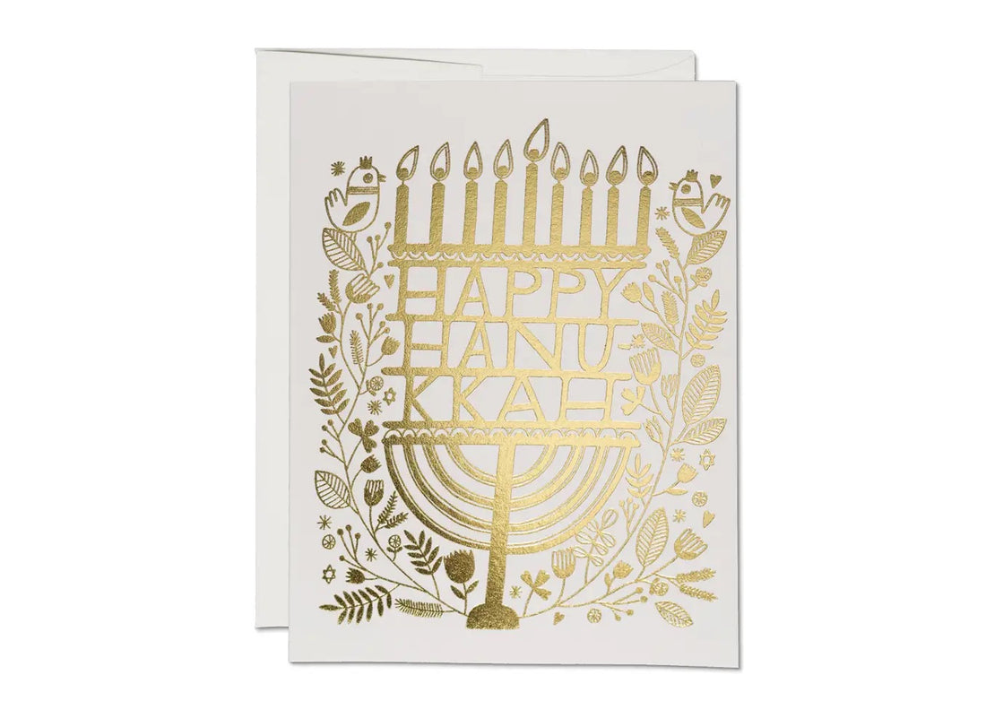 Happy Hanukkah Gold Card