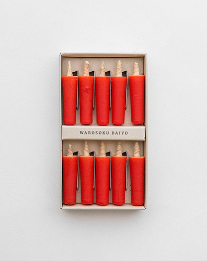Daiyo Rice Wax Candles - Red
