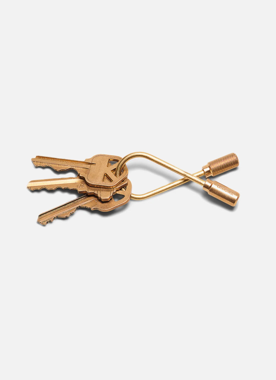 Helix Brass Keyring