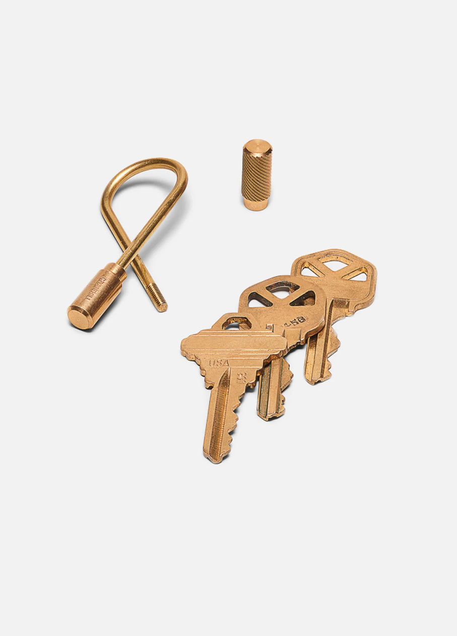Helix Brass Keyring